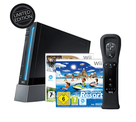 Nintendo Wii Sport Resort Pack Console Black box art for Wii